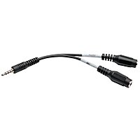 Eaton Tripp Lite Series 3.5 mm 3-Position to 3.5 mm 4-Position Audio Headset Splitter Adapter Cable (2xF/M)