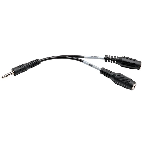 Eaton Tripp Lite Series 3.5 mm 3-Position to 3.5 mm 4-Position Audio Headset Splitter Adapter Cable (2xF/M)