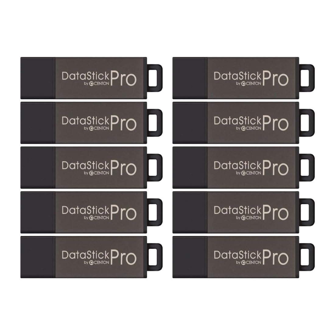 32GB DataStick Pro by Centon, 10 Pack, USB 2.0 Flash Drive Memory Stick for Storage and Backup