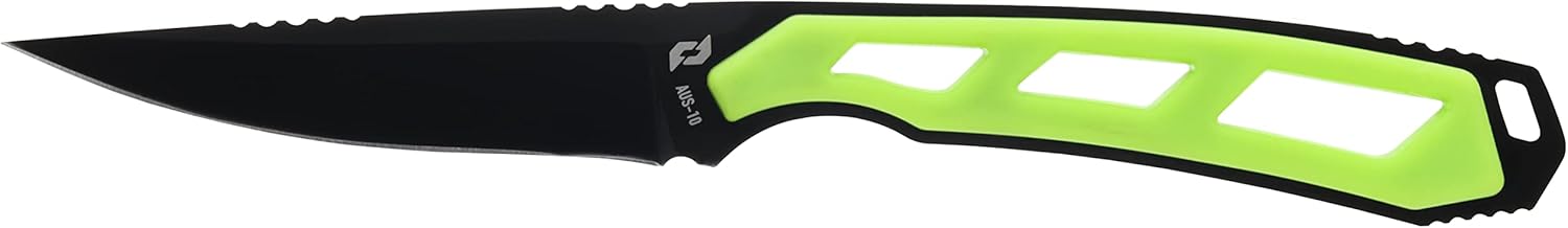 Schrade Delta Class Isolate Caper Fixed Blade 7.5in with 3in AUS-10 Steel Blade and Non-Slip Grip for Hunting