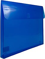 JAM PAPER Plastic Booklet Expansion Envelopes with Hook & Loop Closure - Letter