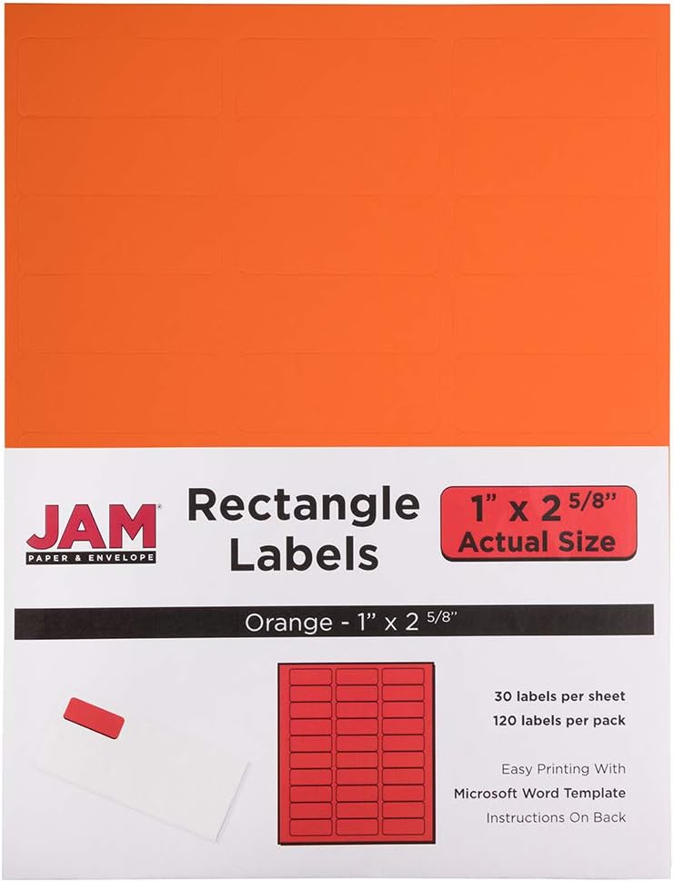 JAM PAPER Mailing Address Labels - Self-Adhesive Rectangular