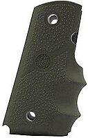 Hogue 1911 Officers Model Rubber Grip with Finger Grooves