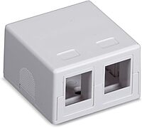 Black Box SMH-2 2-Port White Surface-Mount Housing