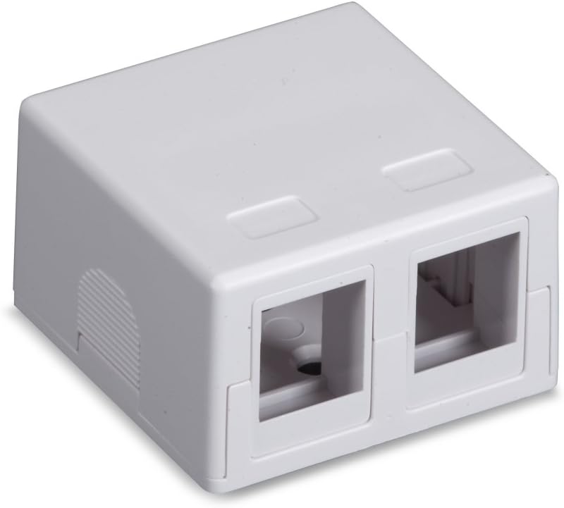 Black Box SMH-2 2-Port White Surface-Mount Housing