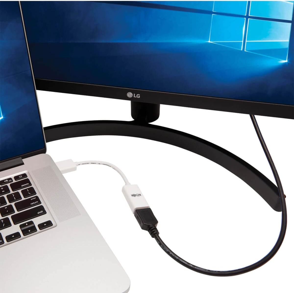 DisplayPort to HDMI Active Adapter 4K M/F White DP to HDMI 6in