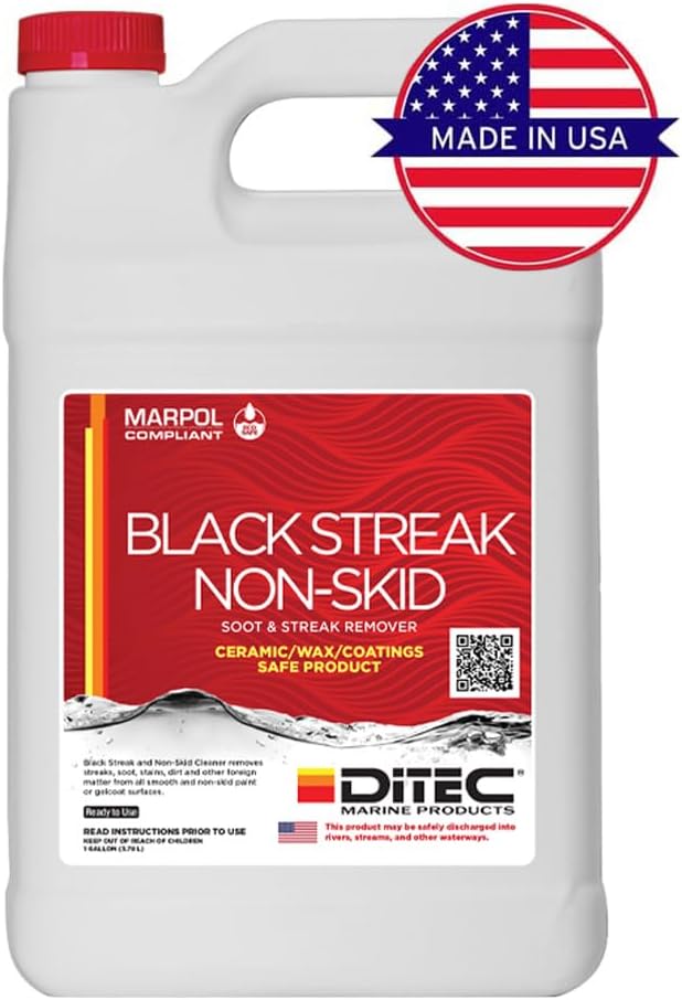 Black Streak Remover Marine Non-Skid Deck Cleaner | Fast Acting Non-Skid Black Streak Remover for Decks | Multi Surface Deck