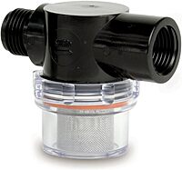 Shurflo by Pentair Twist-On Water Strainer - 1/2" Pipe Inlet - Clear Bowl