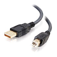 C2G 16.4ft USB A to USB B Cable - Ultima Series Black - M/M - Type A Male USB - Type B Male USB - 16.4ft - Charcoal