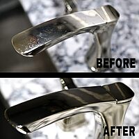 Flitz Faucet Wax Plus - 7.6oz Bottle of USA-Made, Water-Based Faucet Cleaner & Polisher for Water Stains, Fingerprints