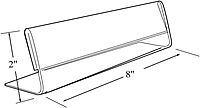 Azar Displays Acrylic L-Shaped Sign Holders, Clear - Pack of 10