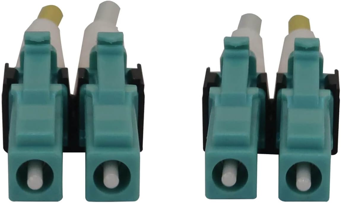 Tripp Lite Switchable Fiber Cable, 400G Duplex Multimode 50/125 OM4 (LC Duplex-PC/LC Duplex-PC), Round LSZH Jacket, Aqua