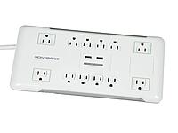 Monoprice Power & Surge - 12 Outlet Surge Protector Power Strip with 2 Built In 2.1A USB Charger - Protected Light Indicator