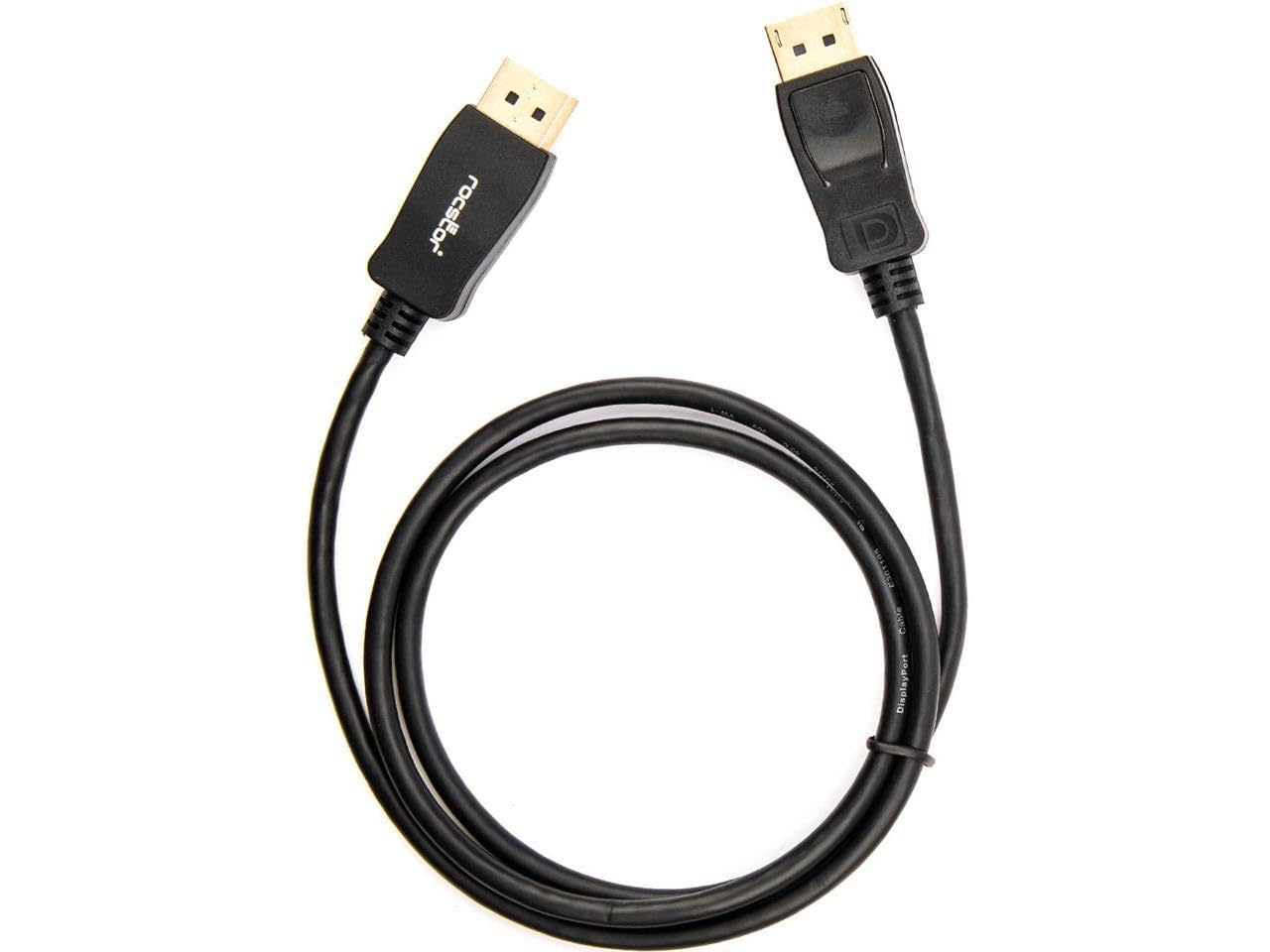 Rocstor Premium 3ft / 1m DisplayPort 1.2 Cable M/M - DisplayPort 4k - DisplayPort Male Digital Audio/Video - 3ft