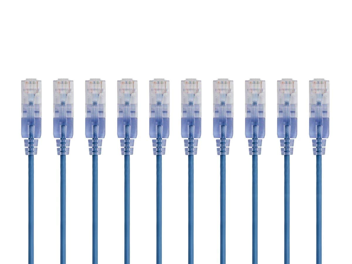 Monoprice SlimRun Cat6A Ethernet Patch Cable - 30AWG UTP Snagless RJ45 10G