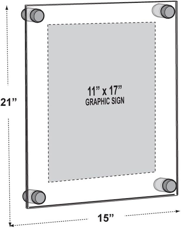 Azar Displays Standoff Acrylic Sign Holder