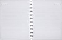 Office Depot Wirebound Notebook, 7 1/4in x 9 1/2in, 1 Subject, Narrow Ruled, 160 Pages (80 Sheets), Black, ODUS1402-026