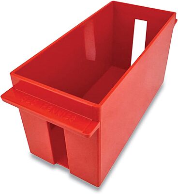 CONTROLTEK Extra-Capacity Coin Tray, Pennies, 1 Compartment, Denomination and Capacity Etched On Side, Stackable, Plastic, Red