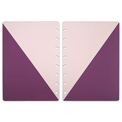 TUL® Discbound Notebook Covers, Junior Size, Pink/Purple, Pack of 2 Covers