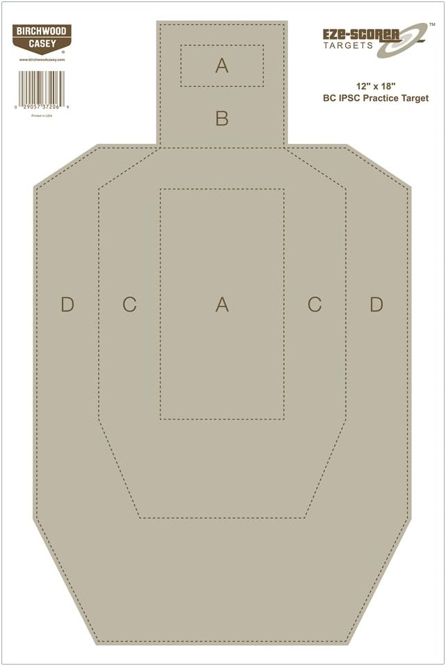 Birchwood Casey Eze-Scorer IPSC Practice Paper Targets