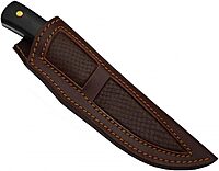 BucknBear Sharp Custom Handmade 1095 Rain Drop Damascus Fixed Blade Hunting Knife with Leather Sheath (Micarta/Wood Handle)