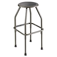 SAFCO Diesel Adjustable-Height Industrial Stool, Steel Frame, Backless