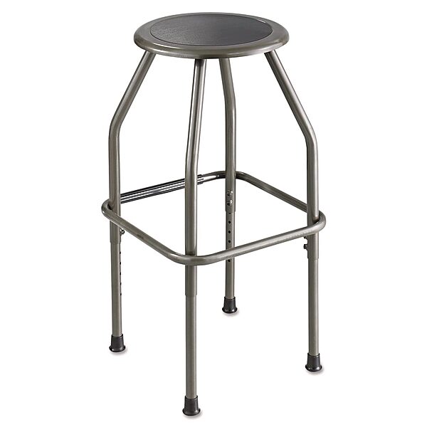 SAFCO Diesel Adjustable-Height Industrial Stool, Steel Frame, Backless