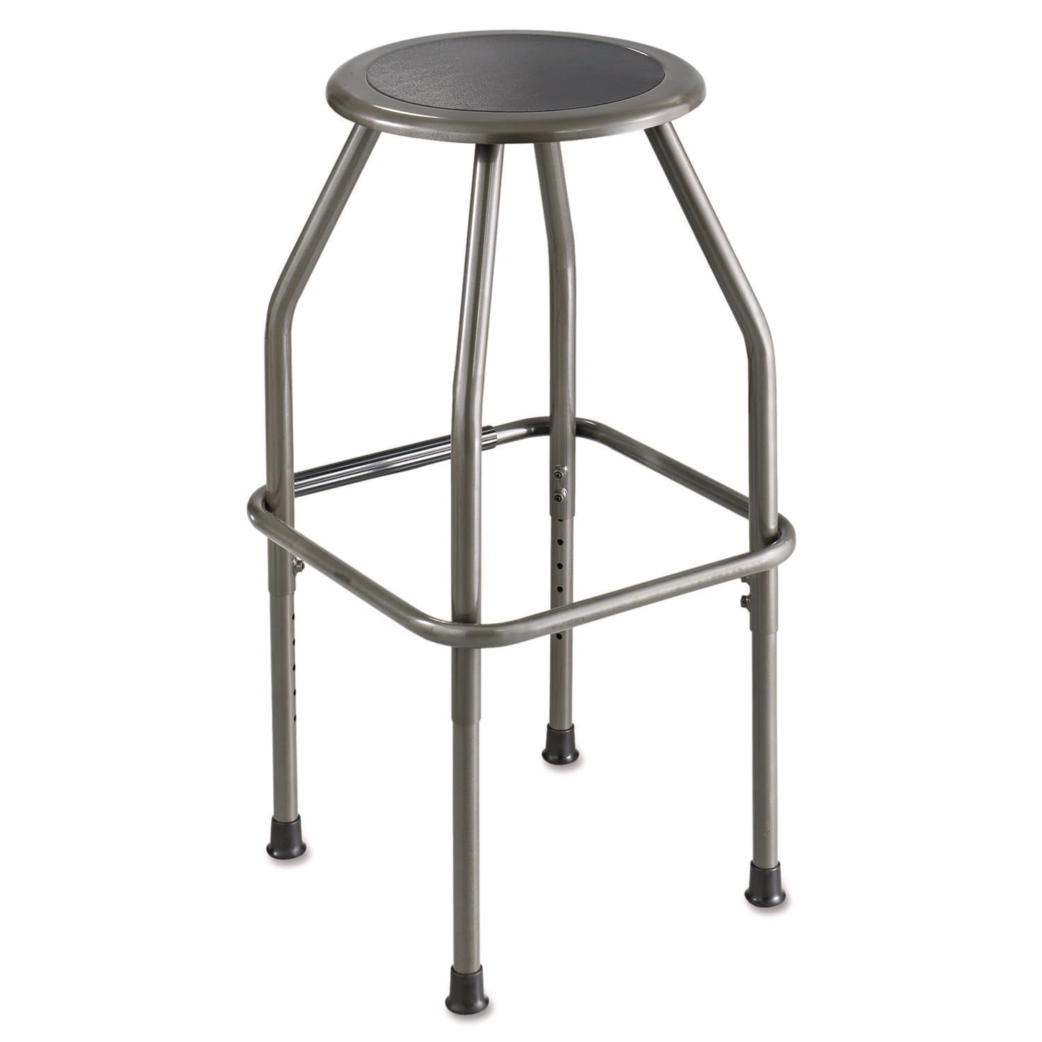 SAFCO Diesel Adjustable-Height Industrial Stool, Steel Frame, Backless