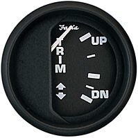 Faria Beede "12827 Euro Trim Gauge (Johnson/Evinrude/Suzuki Outboard) - 2", Black