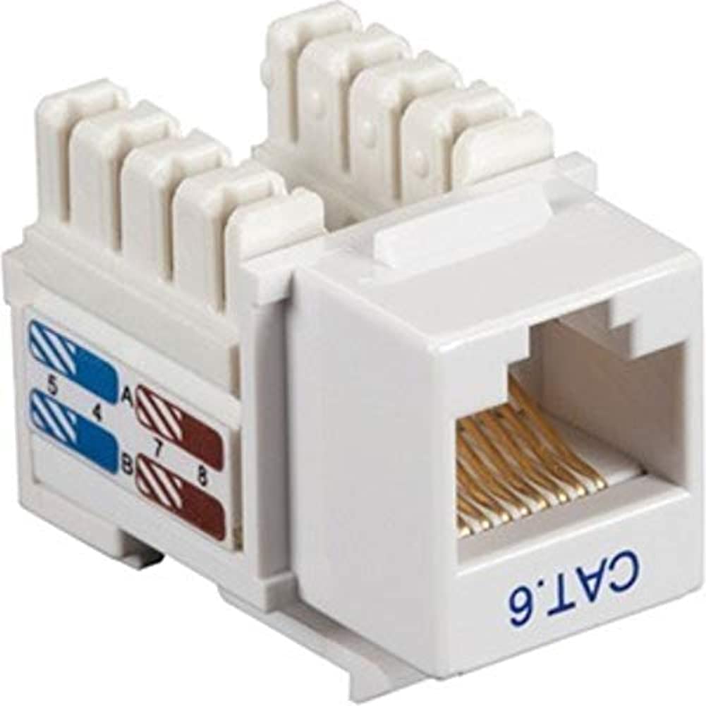 Black Box CAT6 RJ45 Keystone Jack - Unshielded, White
