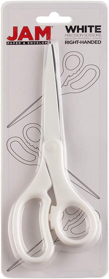 JAM PAPER Precision Scissors - 8 Inch Stainless Steel Blades
