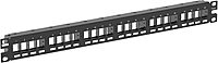 Panduit NKPP24FMY Category-6 24-Port Flat Modular Patch Panel, Black