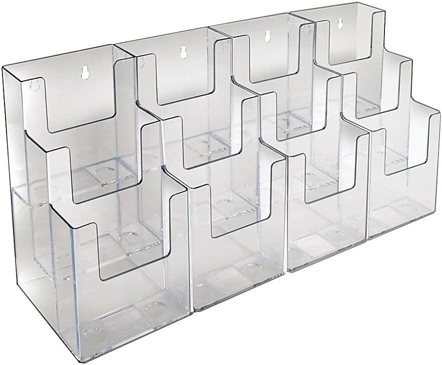 AZAR DISPLAYS Acrylic Brochure Holders, Clear