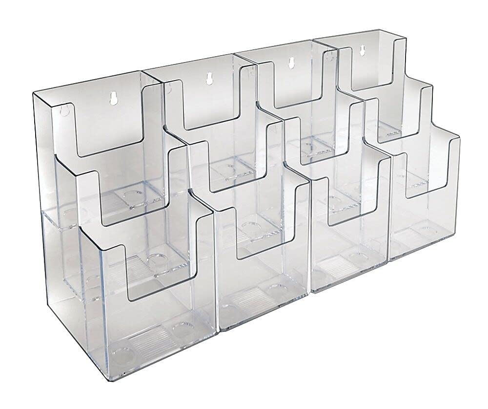 AZAR DISPLAYS Acrylic Brochure Holders, Clear