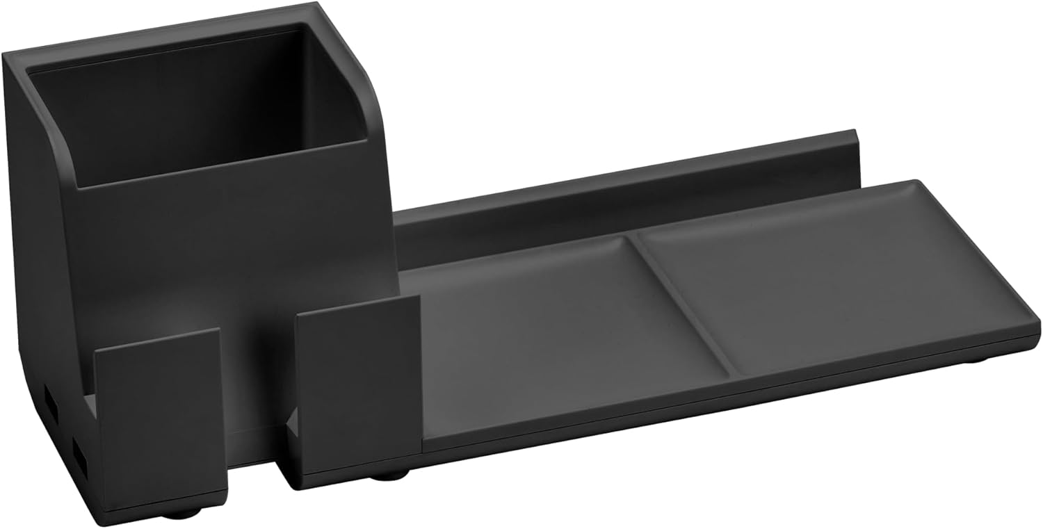 Bostitch Office Konnect Charging Station Desk Organizer Base, USB Phone Stand Compatible with Cell Phones & Tablets, Black