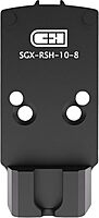 C+H Precision Optics Adapter Plate with 10-8 Rear Sight for SIG P320 Legion (X-Five/M17/M18) with Romeo 1 Pro Optic Ready Cut and Trijicon RMR/SRO, Holosun 407C/507C/508C/508T
