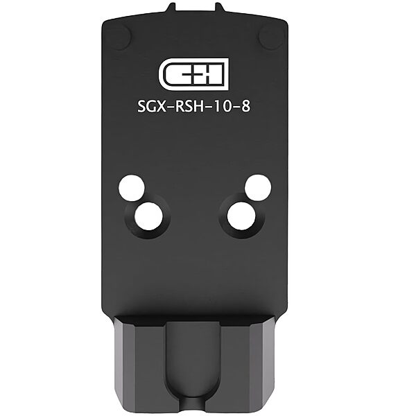 C+H Precision Optics Adapter Plate with 10-8 Rear Sight for SIG P320 Legion (X-Five/M17/M18) with Romeo 1 Pro Optic Ready Cut and Trijicon RMR/SRO, Holosun 407C/507C/508C/508T