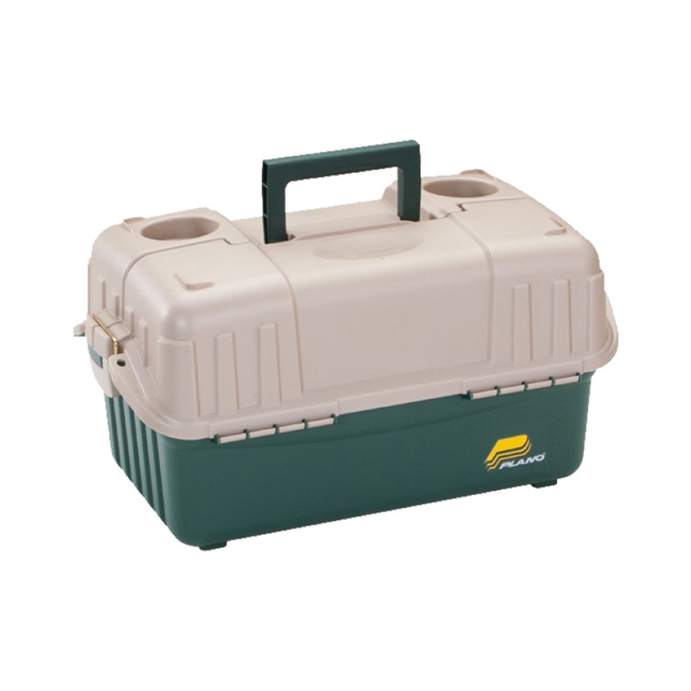 Plano Hip Roof Tackle Box w/6-Trays - Green/Sandstone