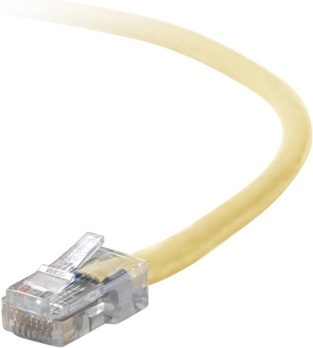 Belkin Cat.5E Patch Cable - RJ-45 Male - RJ-45 Male - 7ft - Yellow