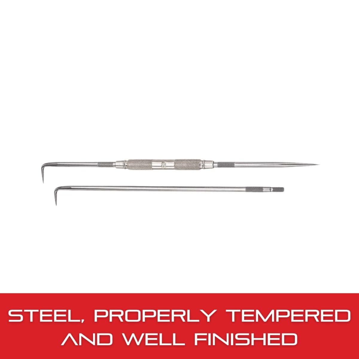 Starrett Improved Scriber with Knurled Grip and Finely Tapered Points- Steel, 9" Point Length, 1 Straight