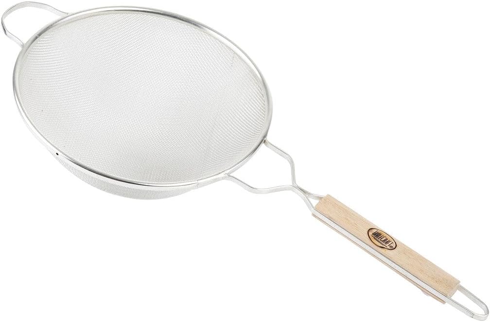 Tablecraft 10-1/4" Tinned Medium Mesh Strainer