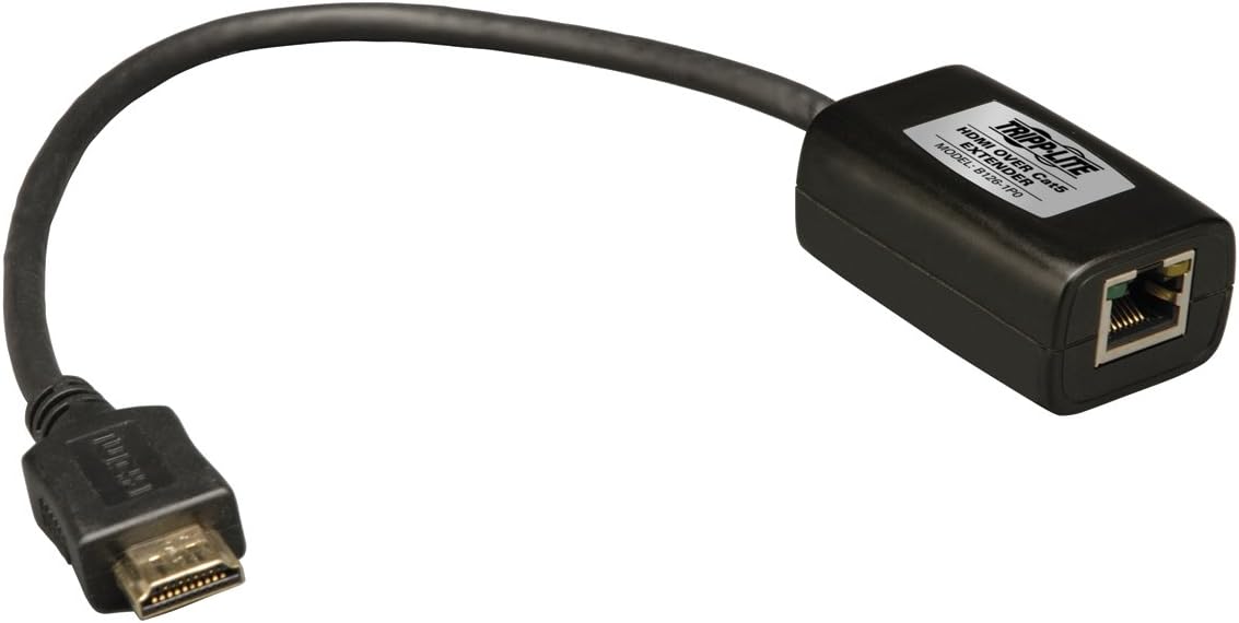 Tripp Lite HDMI Over Cat5 / Cat6 Extender, Receiver for Video and Audio 1920x1200 1080p at 60Hz (B126-1P0), Black, 100 Feet