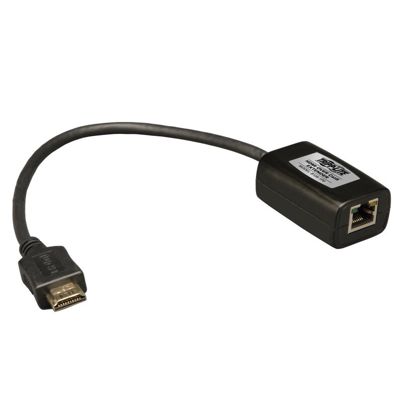 Tripp Lite HDMI Over Cat5 / Cat6 Extender, Receiver for Video and Audio 1920x1200 1080p at 60Hz (B126-1P0), Black, 100 Feet