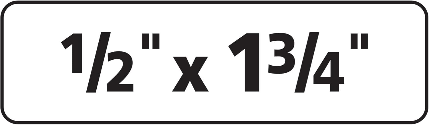 Avery Removable ID Labels With Sure Feed Technology, 6467, Rectangle, 1/2in x 1-3/4in, White, Pack Of 2,000