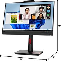 Lenovo ThinkCentre Tiny-In-One 24in Class Webcam LED Touchscreen Monitor - 16:9 - 4 ms Extreme Mode - 23.8in Viewable - 12NBGAR1US