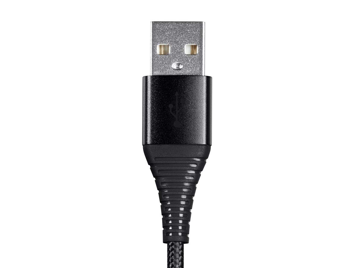 Monoprice AtlasFlex Series Durable MFi Certified Lightning to USB Type-A Charge & Sync Kevlar-Reinforced Nylon-Bra 3 Feet 1