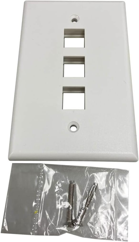 Tripp Lite Safe-IT Single-Gang Keystone Wall Plate, Ivory