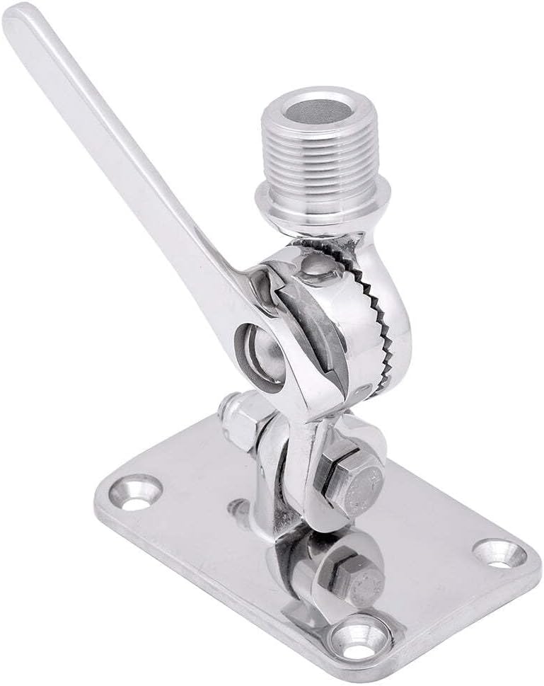 WHITECAP INDUSTRIES S-1802C Ratchet/Antenna Mount - 3-5/8" x 2-1/2" Base