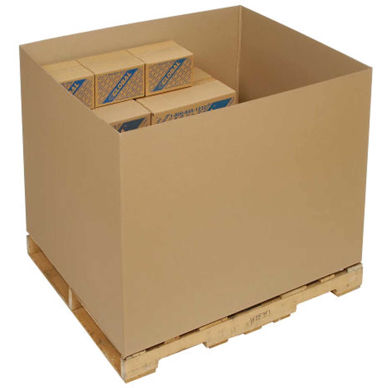 Bulk Cargo Container - Double Wall Gaylord Bottom Container - 48x40x36" , 5/Pk
