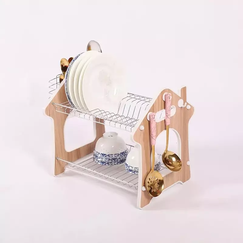 2 LAYERS DISH DRAINER PLATE RACK - 22INCHES